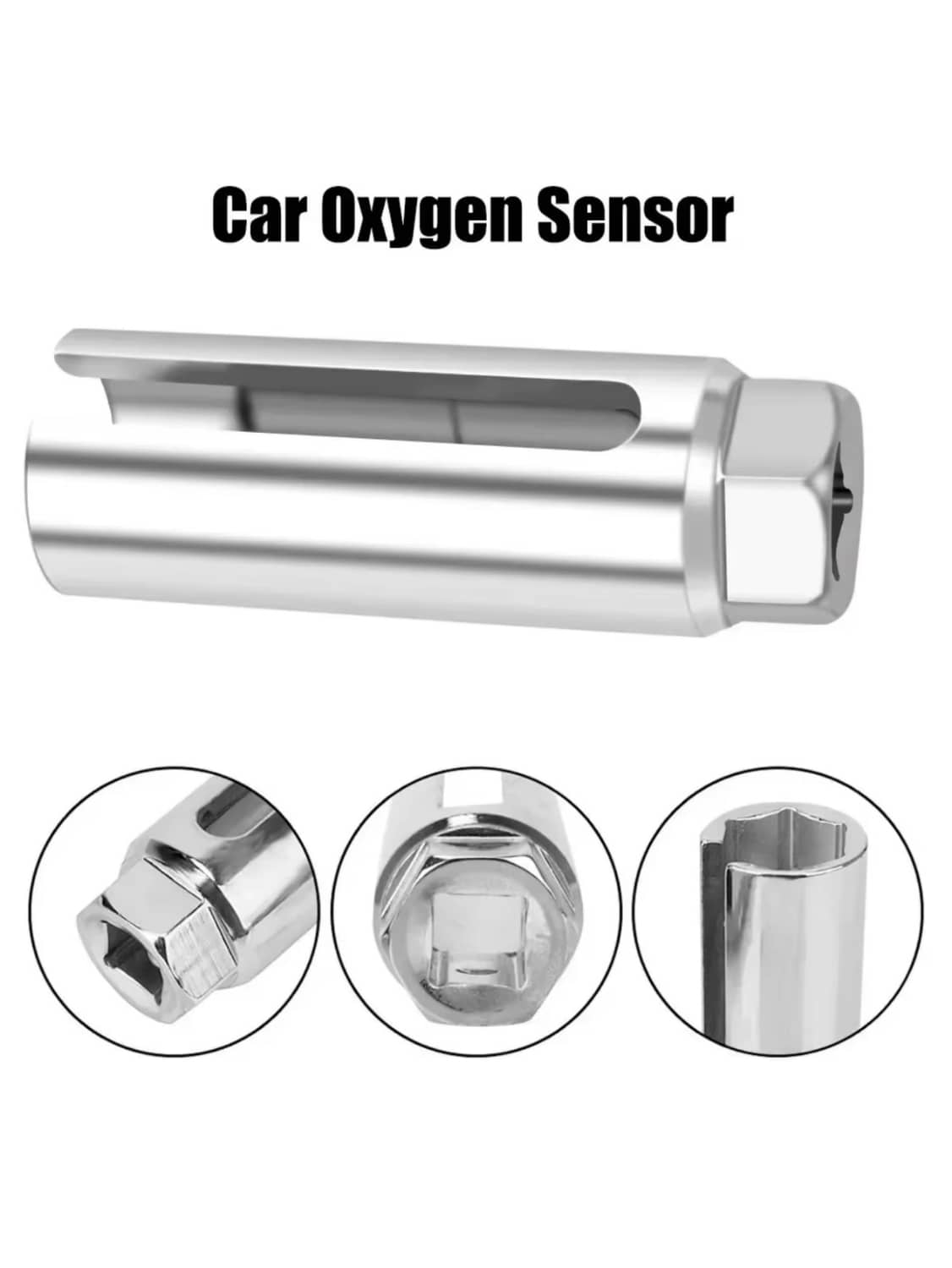 Solid Spare 7/8" 22mm O2 Oxygen Sensor Socket Wrench 1/2" Driver Offset Remover Socket Tool