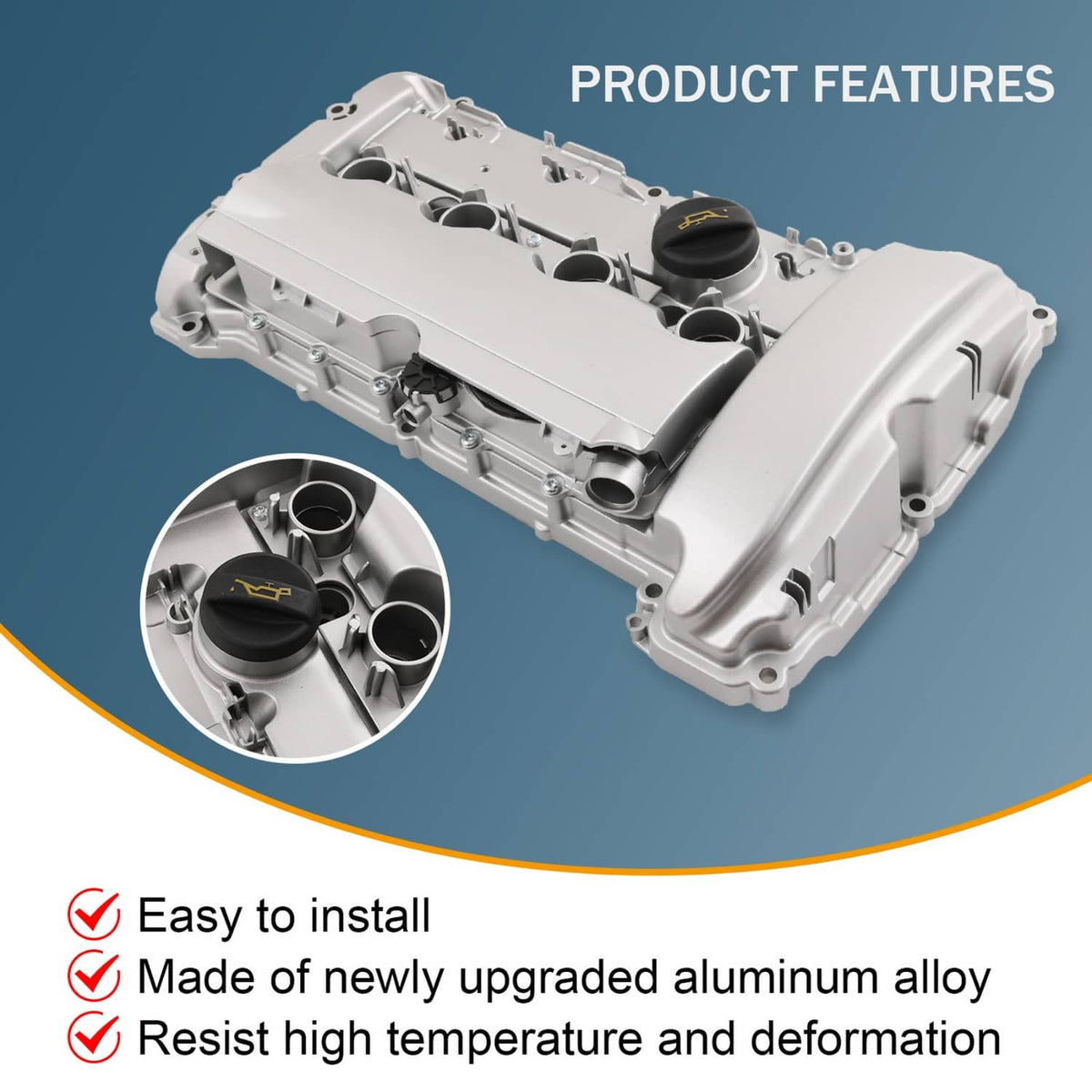 Solidspare Turbo Aluminum Valve Cover W/Gasket For Mini Cooper JCW R55 R56 R59 1.6L