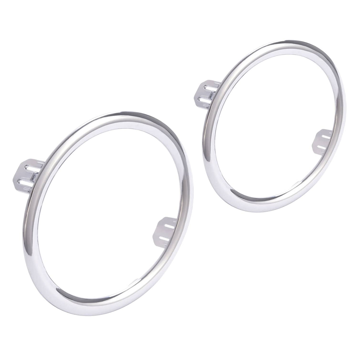 Solid Spare Left Right Fog Light Cover Bezel w/Chrome Ring Trim For Honda Pilot 2012-2015