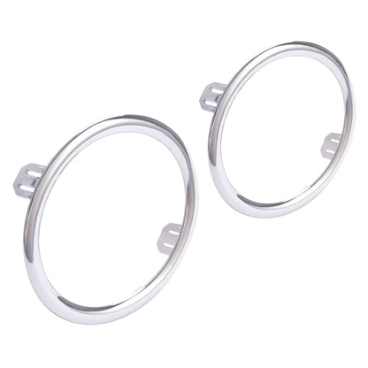 Solid Spare Left Right Fog Light Cover Bezel w/Chrome Ring Trim For Honda Pilot 2012-2015