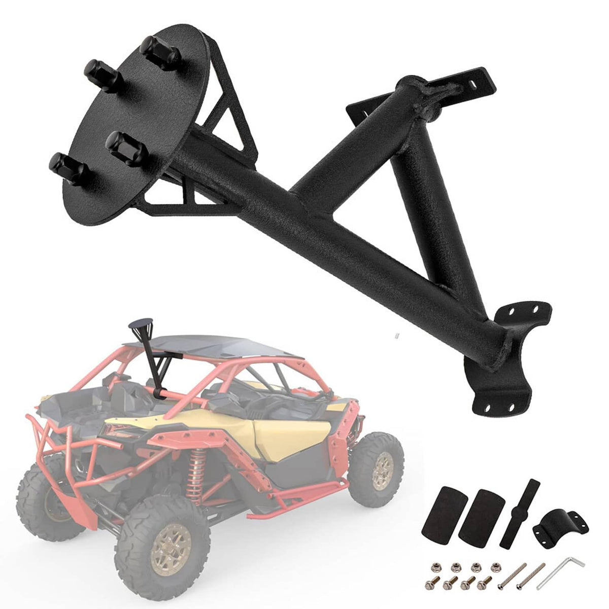Solidspare Spare Tire Carrier Mount Rack 2017-2025 For Can-Am Maverick X3 Turbo Max R XDS