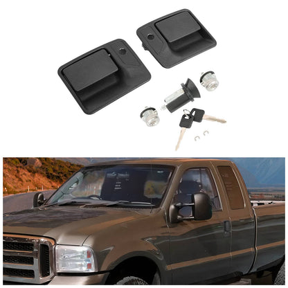 Solid Spare Ignition Door Lock Cylinder For F250 F350 F450 F550 Super Duty w/Handles 99-16