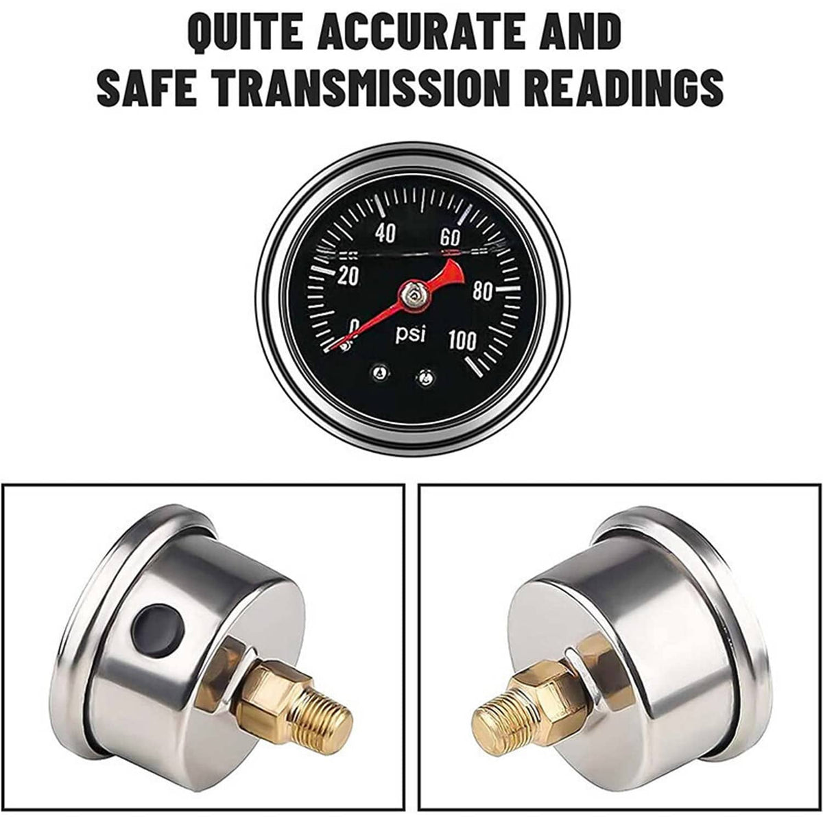 Solidspare Universal Fuel Pressure Regulator Kit 100psi Guage AN6 Fuel Line Hose Fittings