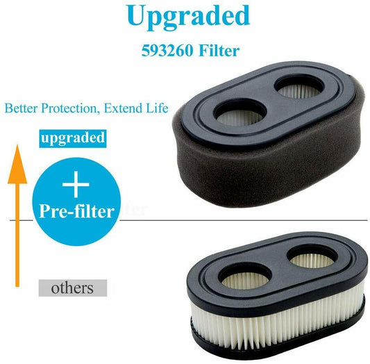 Solid Spare AIR FILTER FOR BRIGGS & STRATTON 4247 5432 5432K 09P702 593260 798452 595191