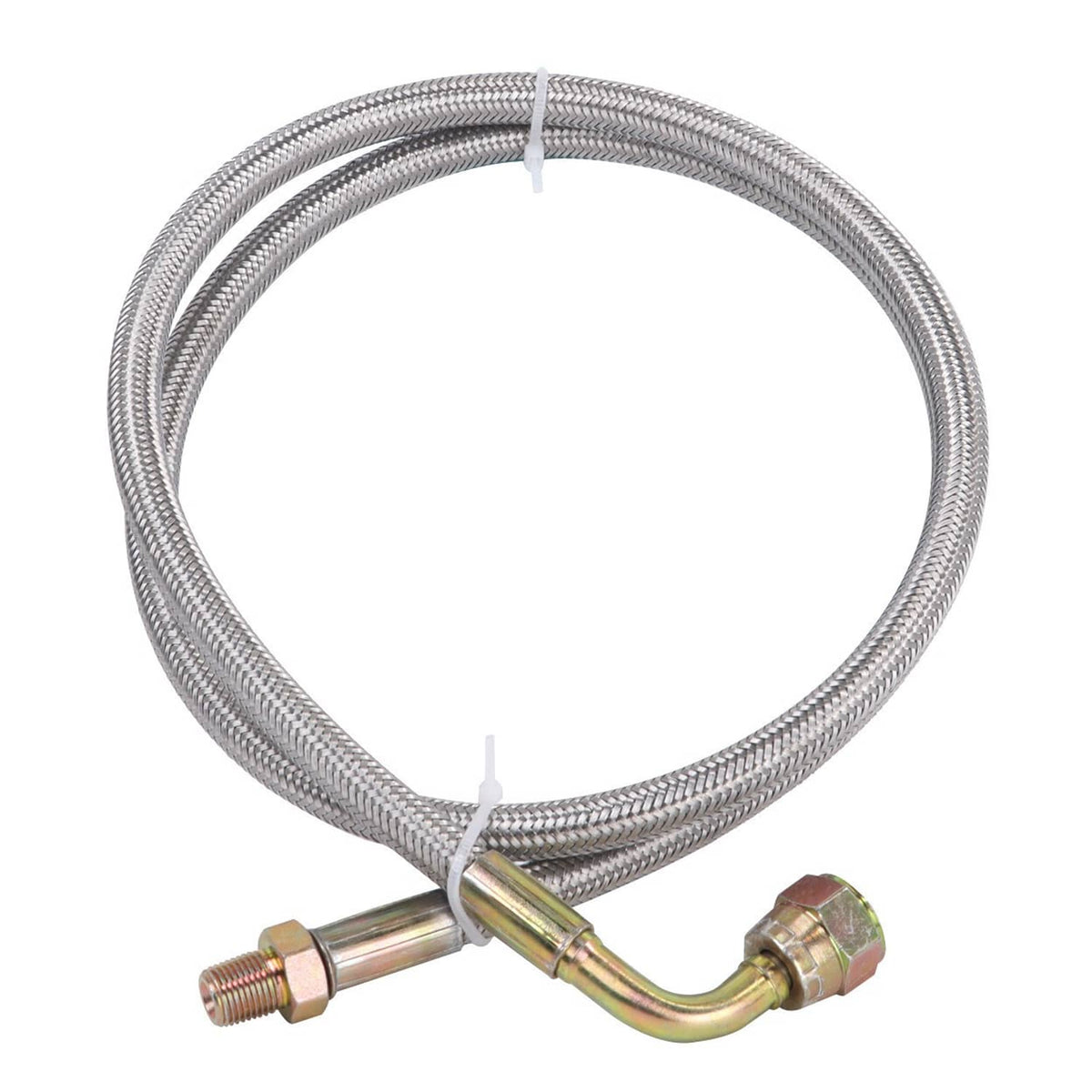 Solidspare 41" Turbo Oil Feed Line Kits For T3 T4 T60 T61 T70 1/8 PNT 90 Degree AN4
