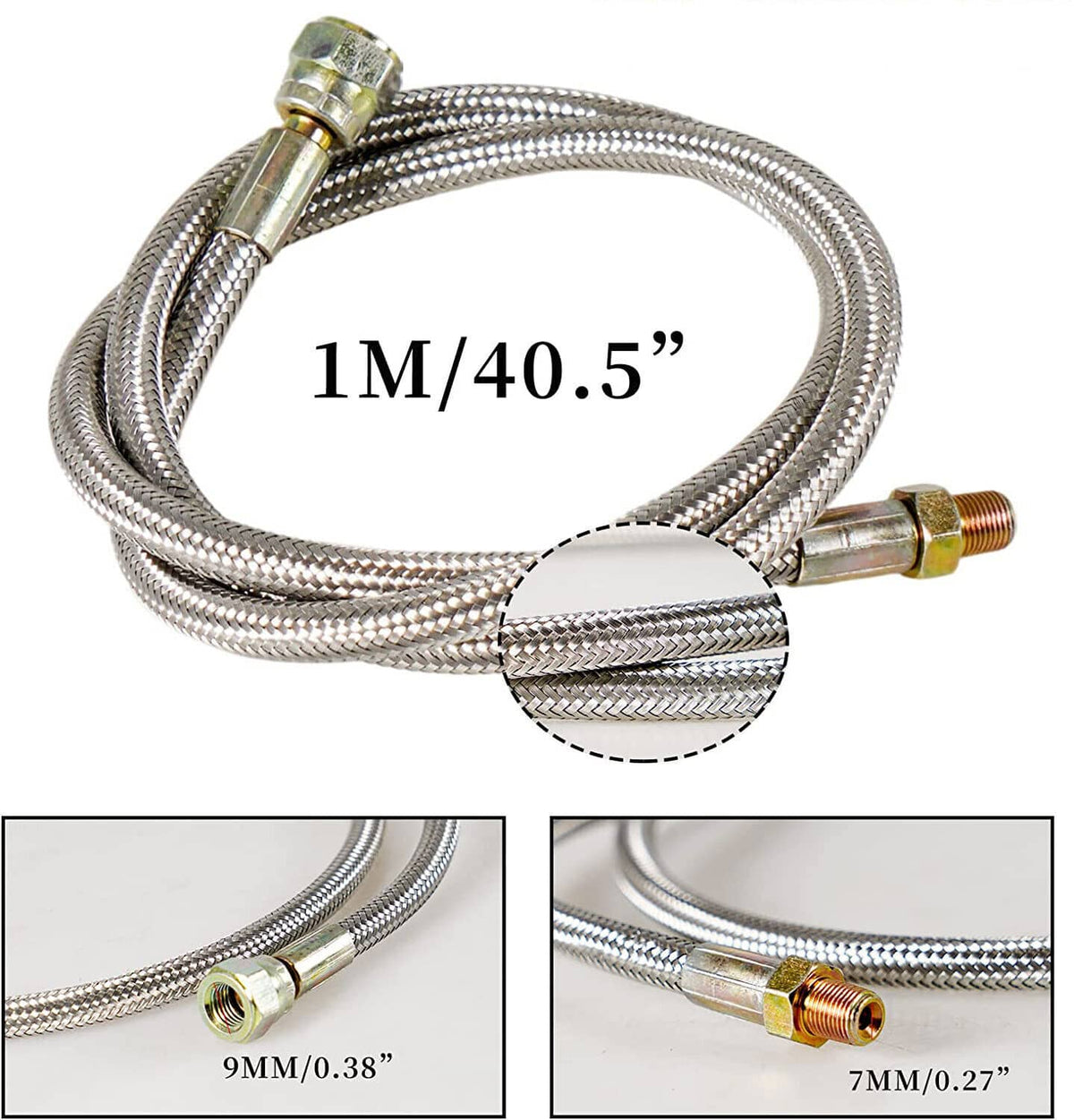 Solidspare Oil Feed Line+10AN Oil Drain Return Fitting Kit For Turbo T3 T4 T6 GT45 T04E T66