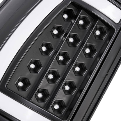 Solid Spare For 2000-2006 Chevy Suburban Tahoe GMC Yukon Black Smoke LED Tube Tail Lights