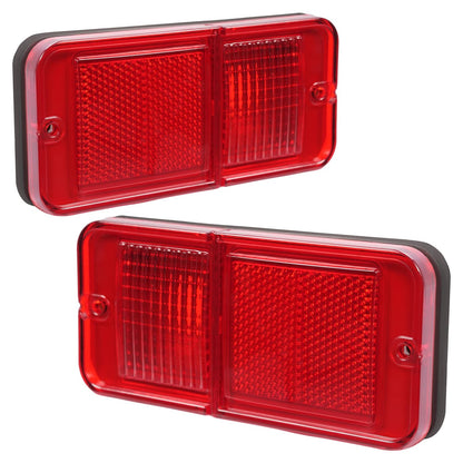 Solid Spare Rear Red Side Marker Lights Set For Chevrolet GMC C/K Pickup Trucks 1968-1972