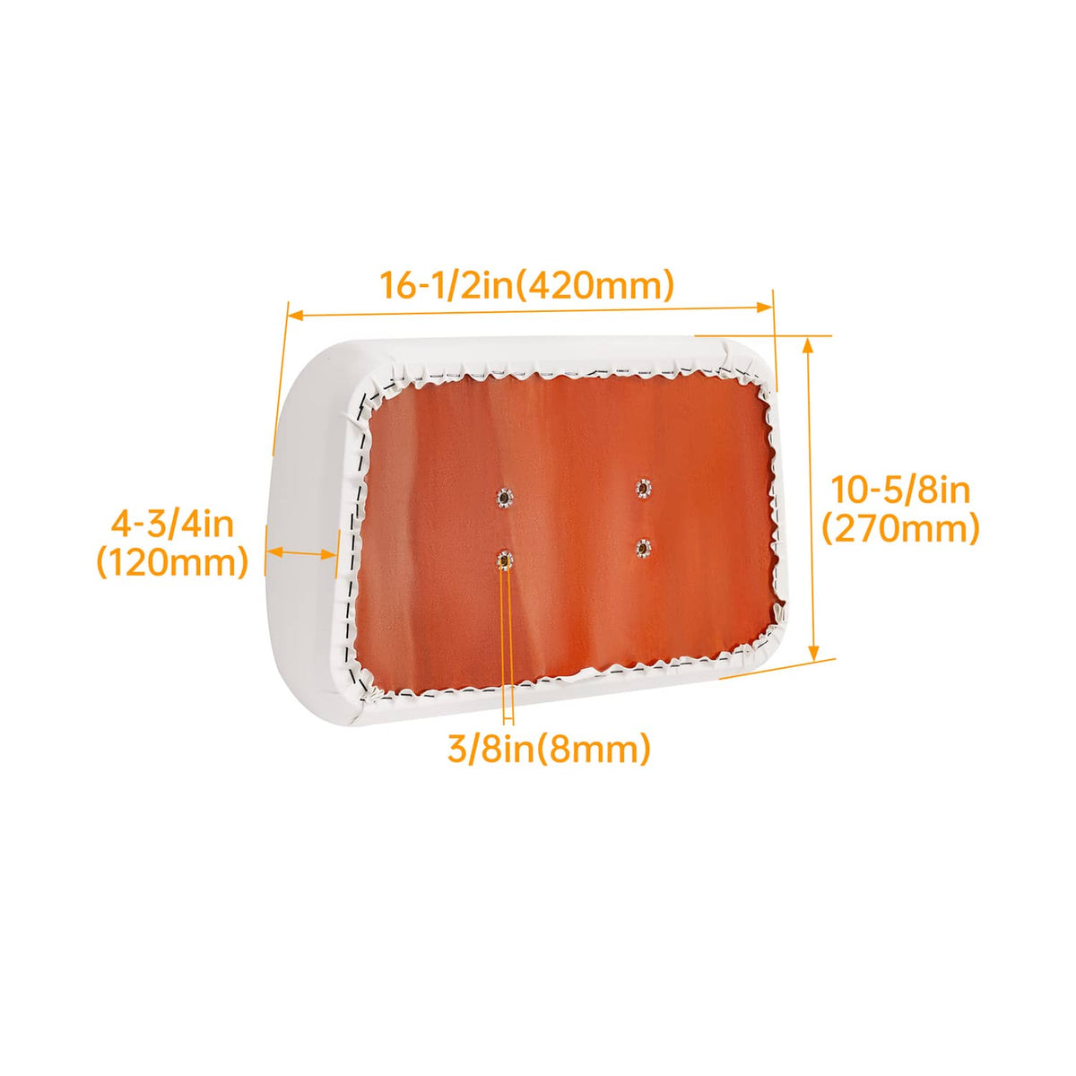 Solidspare For Club Car DS 1979 - 2000.5 Golf Cart New White Front Seat Back Cushion