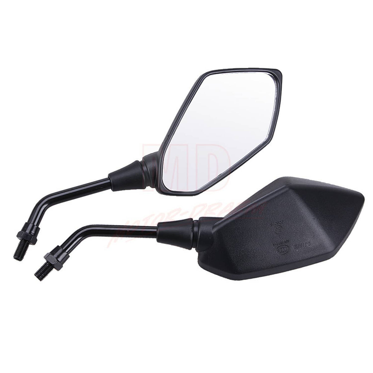 Solidspare Pair 7/8" Motorcycle Rear View Side Mirrors For Suzuki Honda Kawasaki Handle Bar