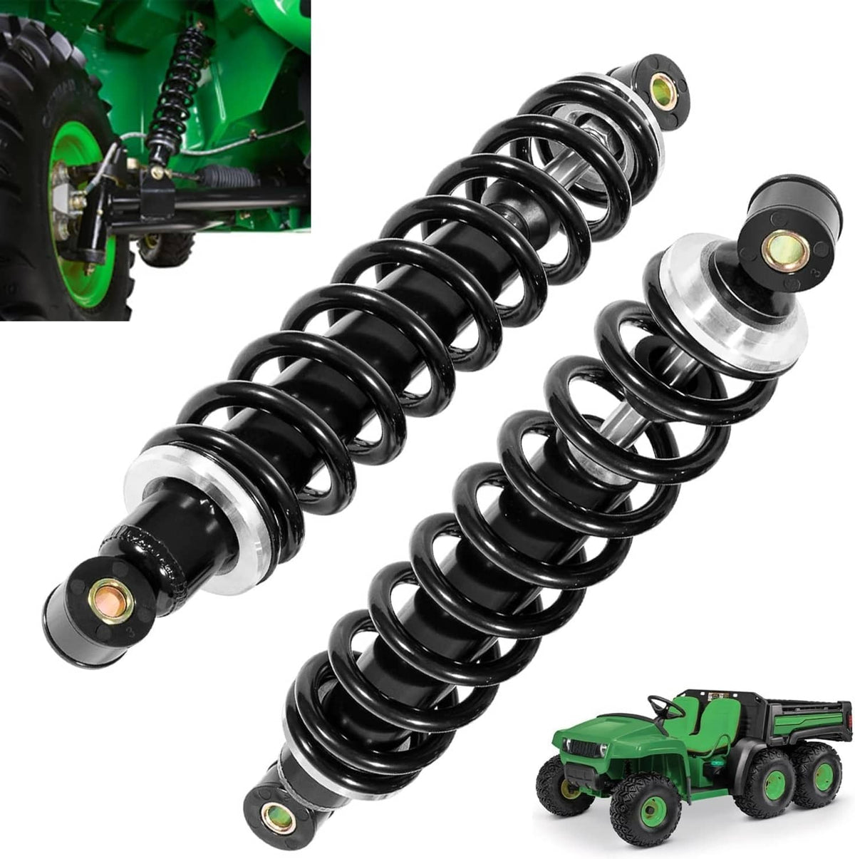 Solidspare 2 Pcs Front Suspension Heavy Duty Shock Absorber Kit For John Deere AM130448