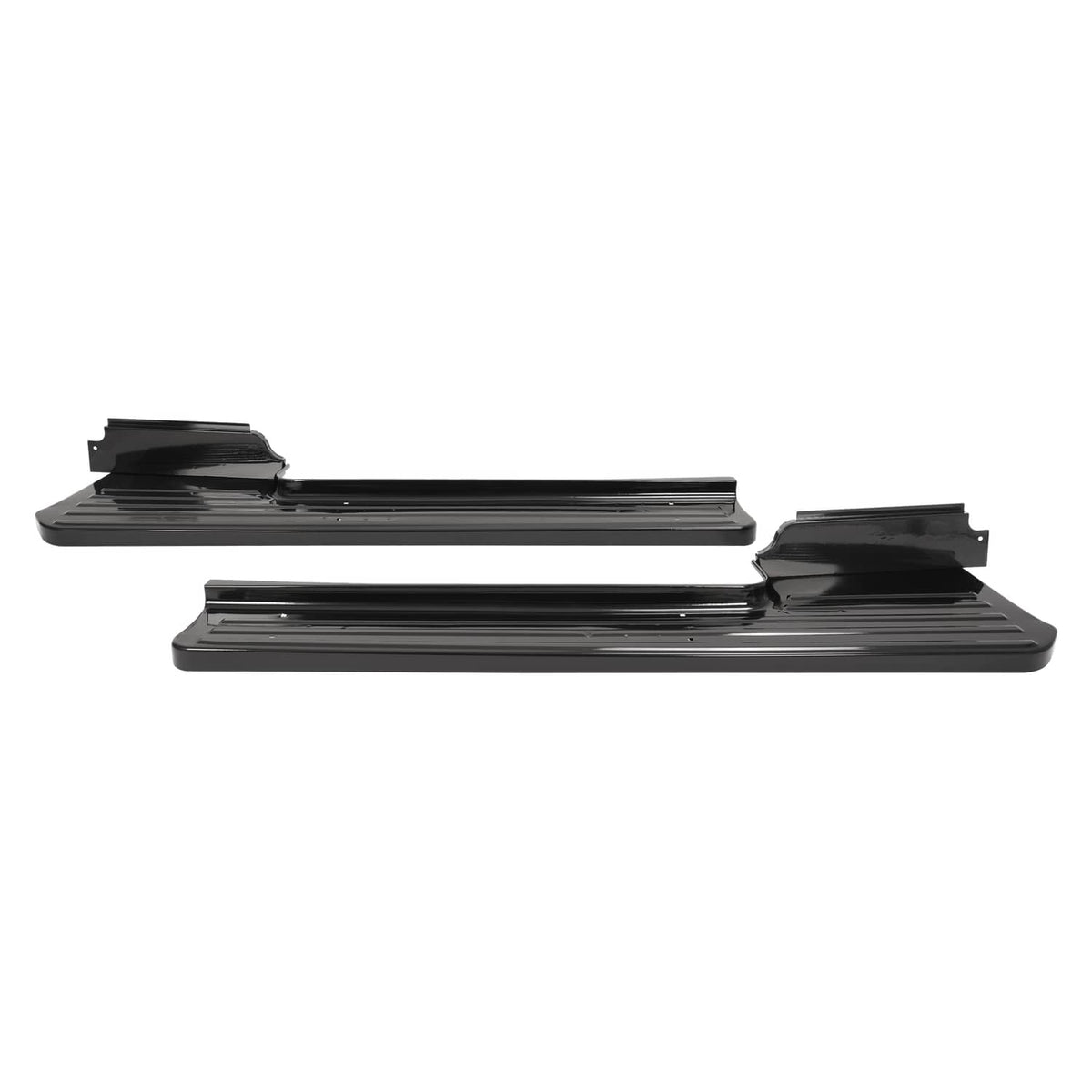 Solid Spare Black Steel Running Boards For 1953-1956 Ford F-100 F100 Pickup Truck Short Bed