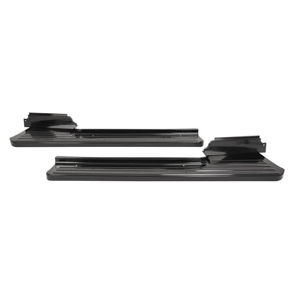 Solid Spare Black Steel Running Boards For 1953-1956 Ford F-100 F100 Pickup Truck Short Bed