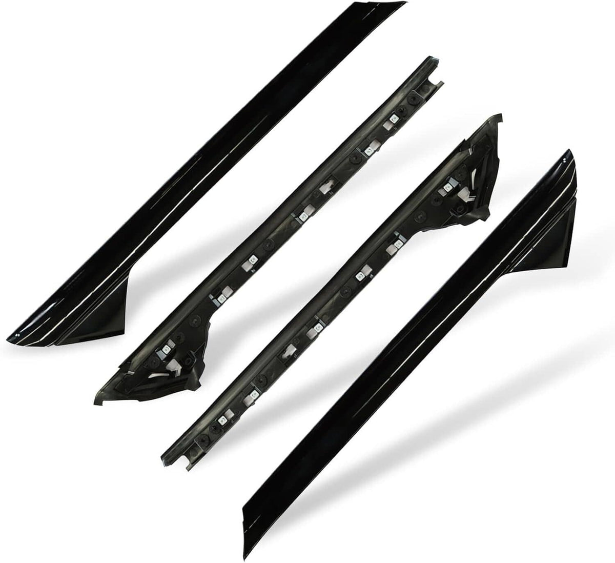 Solidspare 2 Pairs Left Right Side Windshield A-Pillar Molding Trim for 11-19 Ford Explorer