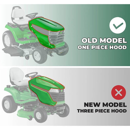 Solidspare Lawn Mower Hood Assembly For John Deere X500 X520 X534 X540 For M152326