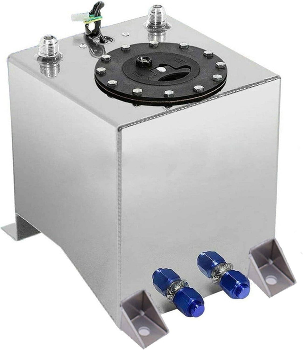 Solidspare 2.5 Gallon Aluminum Racing Drift Fuel Cell Gas Tank & Level Sender Universal