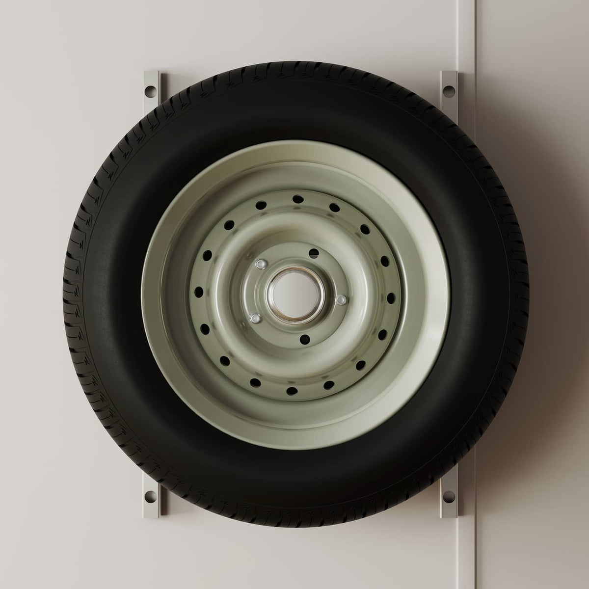 Solidspare Aluminum H-Mount Spare Tire Carrier 5-Lug Wheel, 16" Stud Spacing Trailer Mount