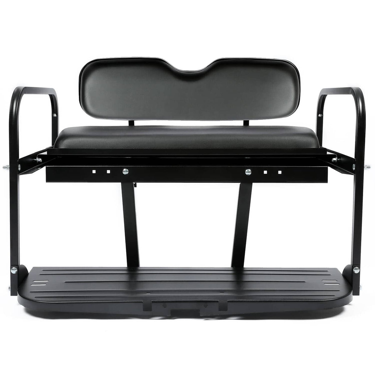 Solidspare Golf Cart Flip Folding Rear Back Seat Kit Black For EZGO Marathon Pre-1994