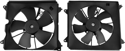 Solidspare 2PCS AC Condenser Radiator Cooling Motor Fan For 2013-2017 Honda Accord Touring