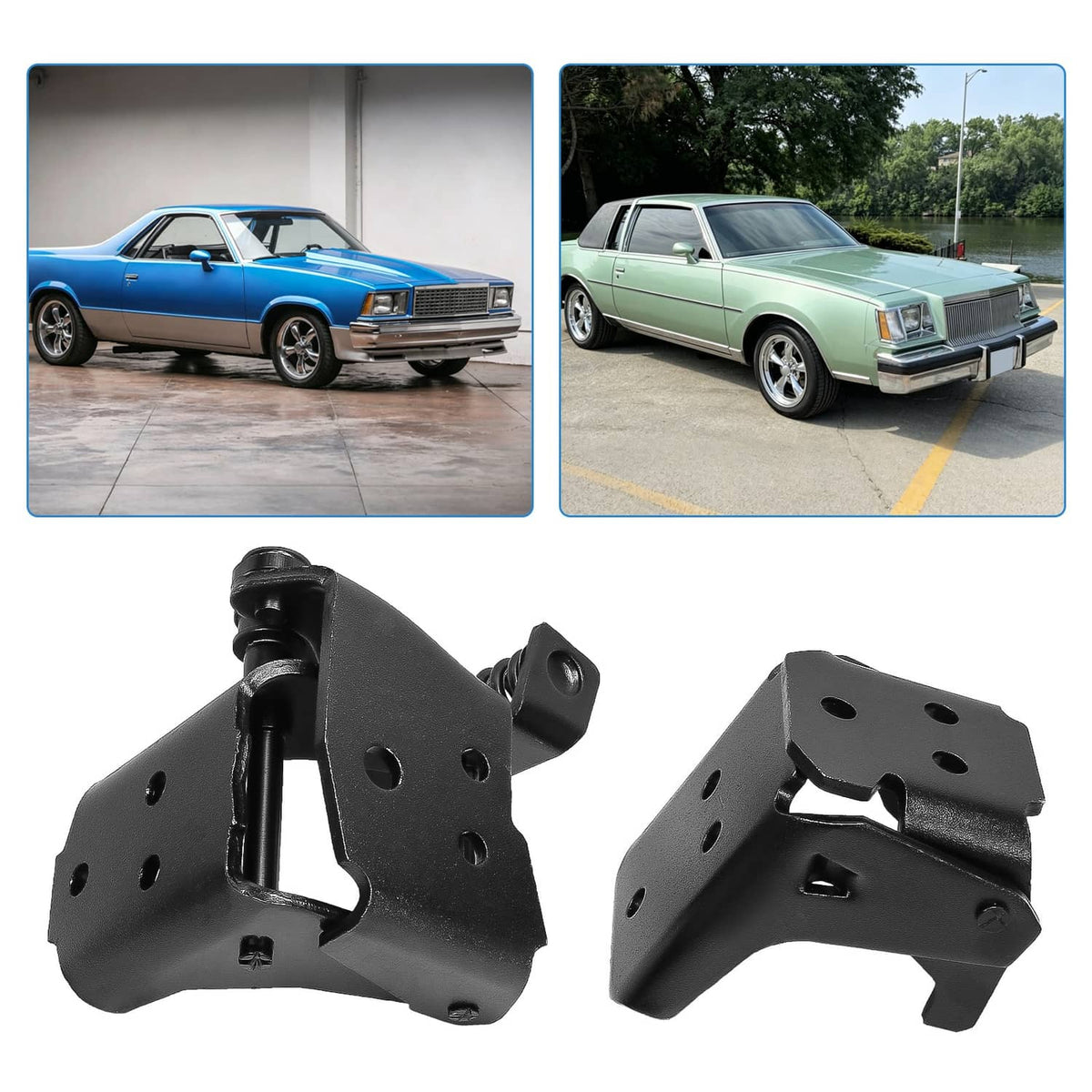 Solidspare Driver Side Upper & Lower Door Hinge For Monte Carlo El Camino Cutlass 78-88 NEW