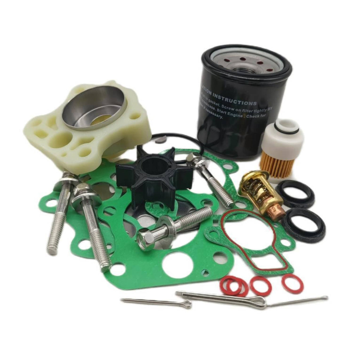 Solid Spare Maintenance Service Kit For Yamaha 4-Stroke 50HP F50B Outboard w/Oil Fuel Filter