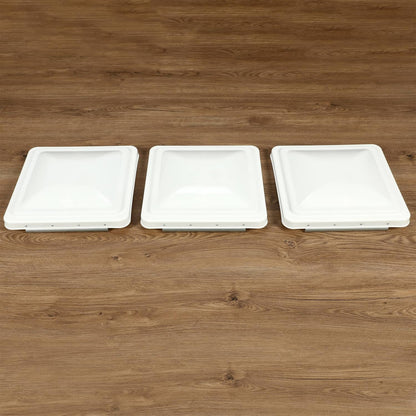 Solidspare (3) pcs White 14" X14" RV Roof Vent Cover Trailer For fresh air construction