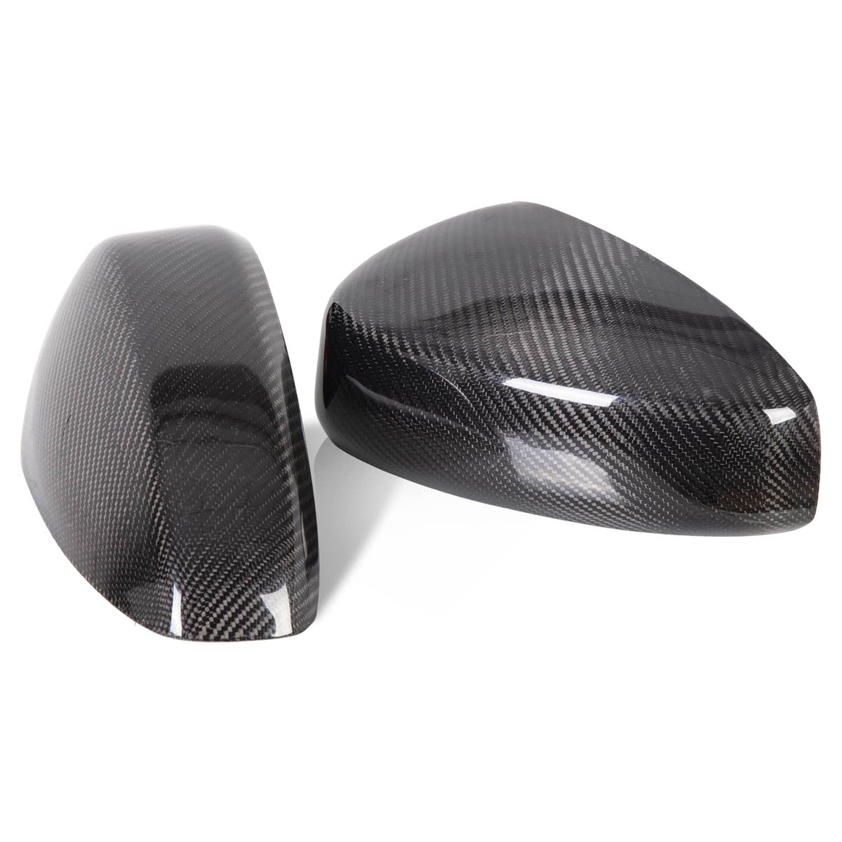 Solid Spare Carbon Fiber Mirror Cover Cap Black Pair For Infiniti G35 Coupe 03-07