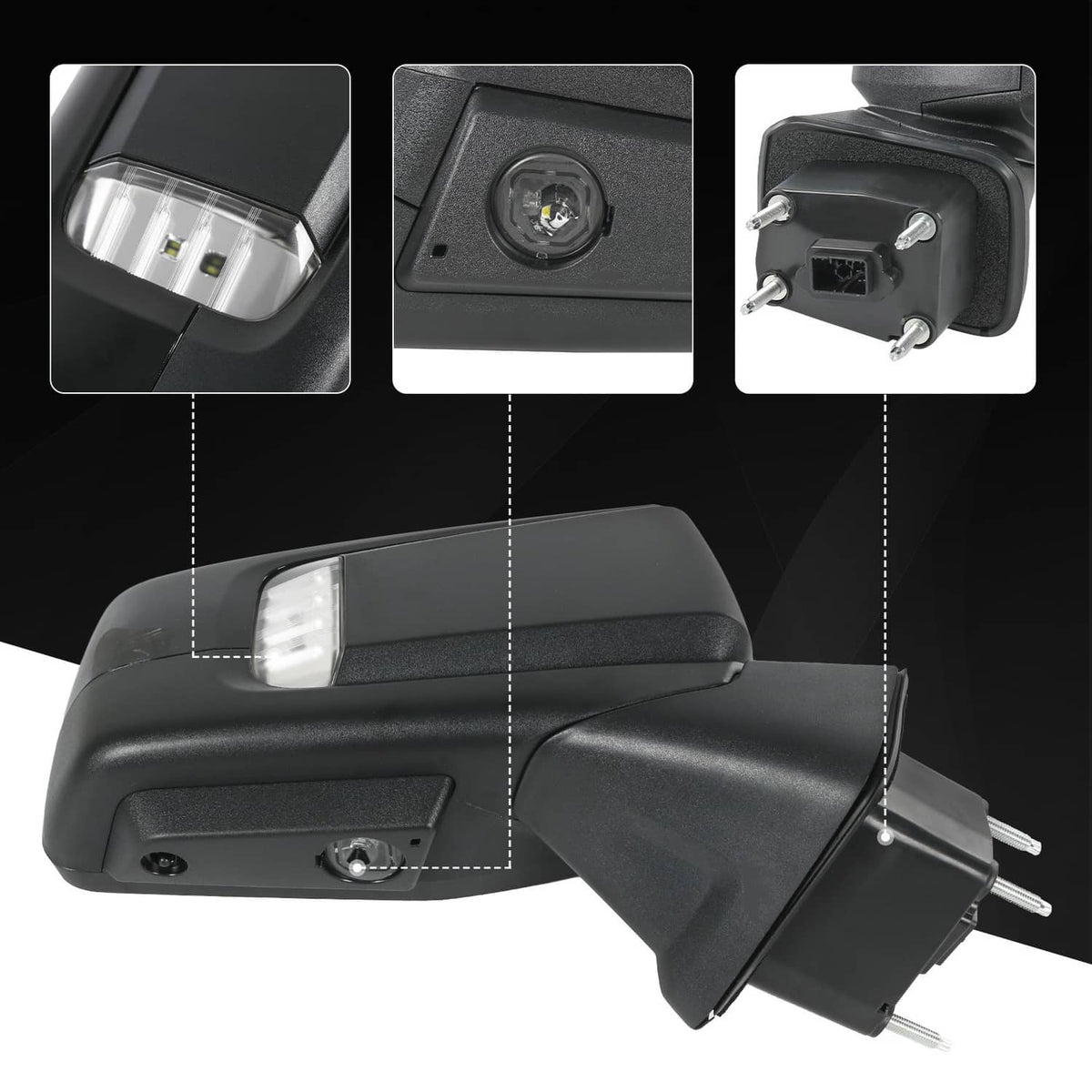 Solidspare Passenger Right Side Door Mirror for 2019-24 Chevy Silverado 1500 W/Heated Power