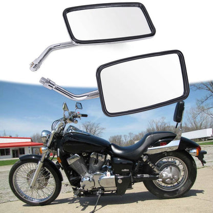 Solidspare 2Pcs Chrome 10MM Rearview Side Mirrors For Kawasaki Vulcan 500 750 800 900 1500