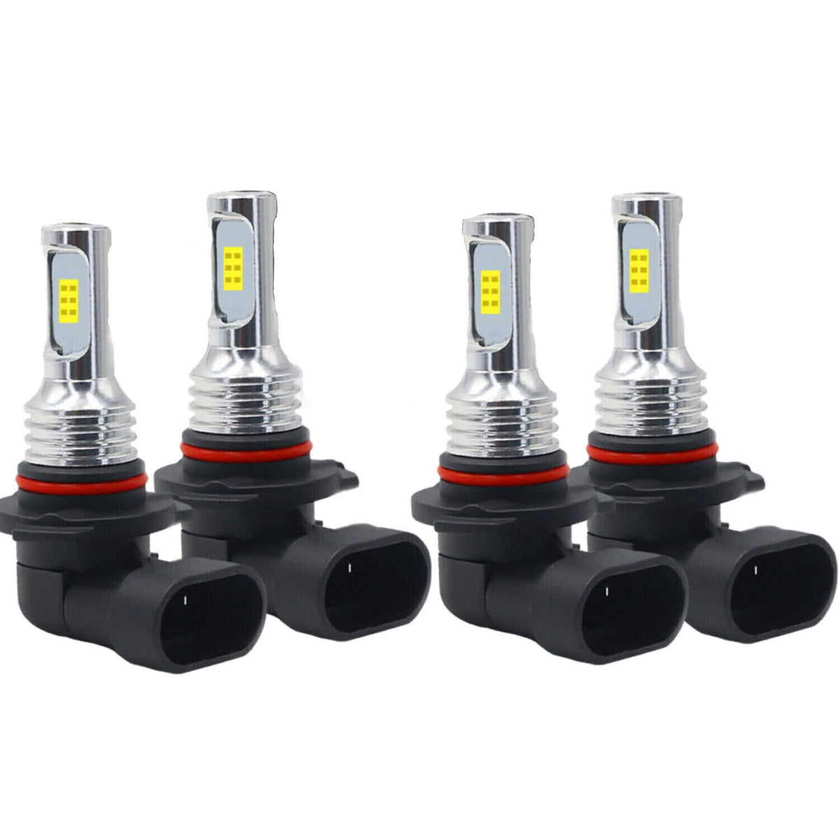 Solidspare 9005 9006 LED Headlights Kit Combo Bulbs 6500K High Low Beam Super White Bright