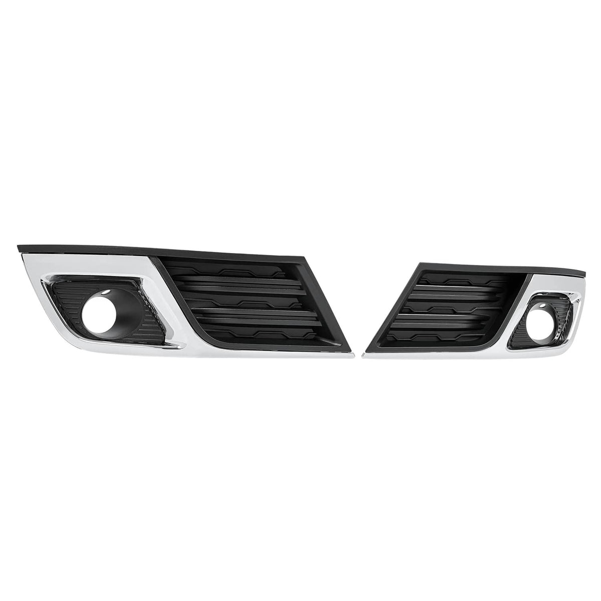 Solid Spare Fog Light Cover Bezel Trim Left & Right Black & Chrome For Chevy Traverse 13-17