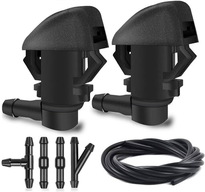 Solidspare Windshield Hood Nozzle Wiper Spray Kit For Honda Pilot 2009-2015 76810-SZA-A01ZA