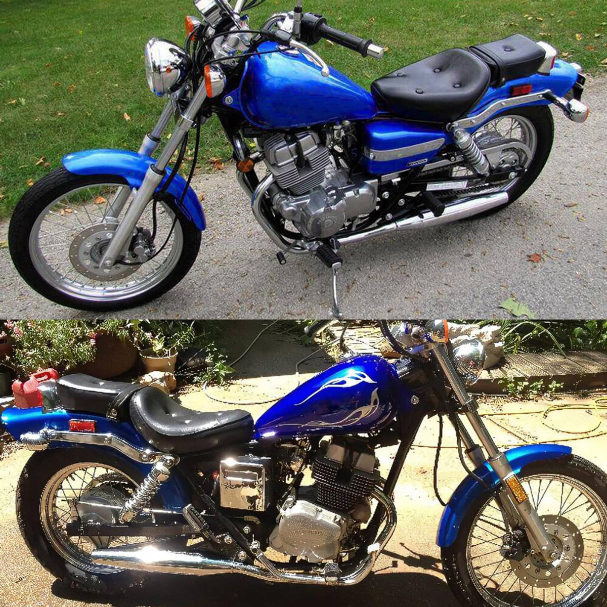 Solidspare Motorcycle CMX250C Blue  3.4 Gallons Fuel Gas Tank For Honda Rebel 250 1985-2016