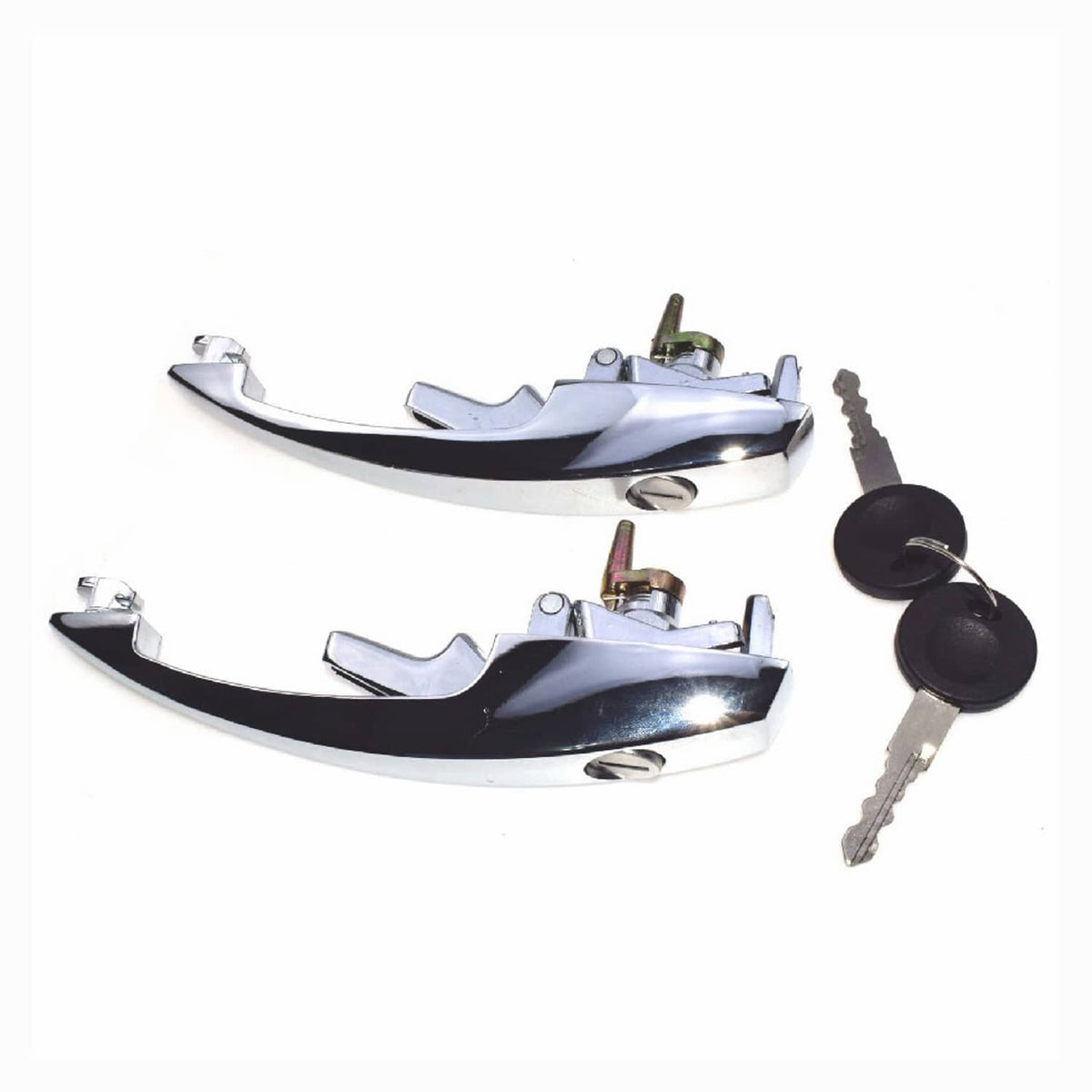 Solid Spare PAIR) OUTER DOOR HANDLES WITH MATCHED KEYS FITS VW TYPE1 BUG 113898205M 1968-79