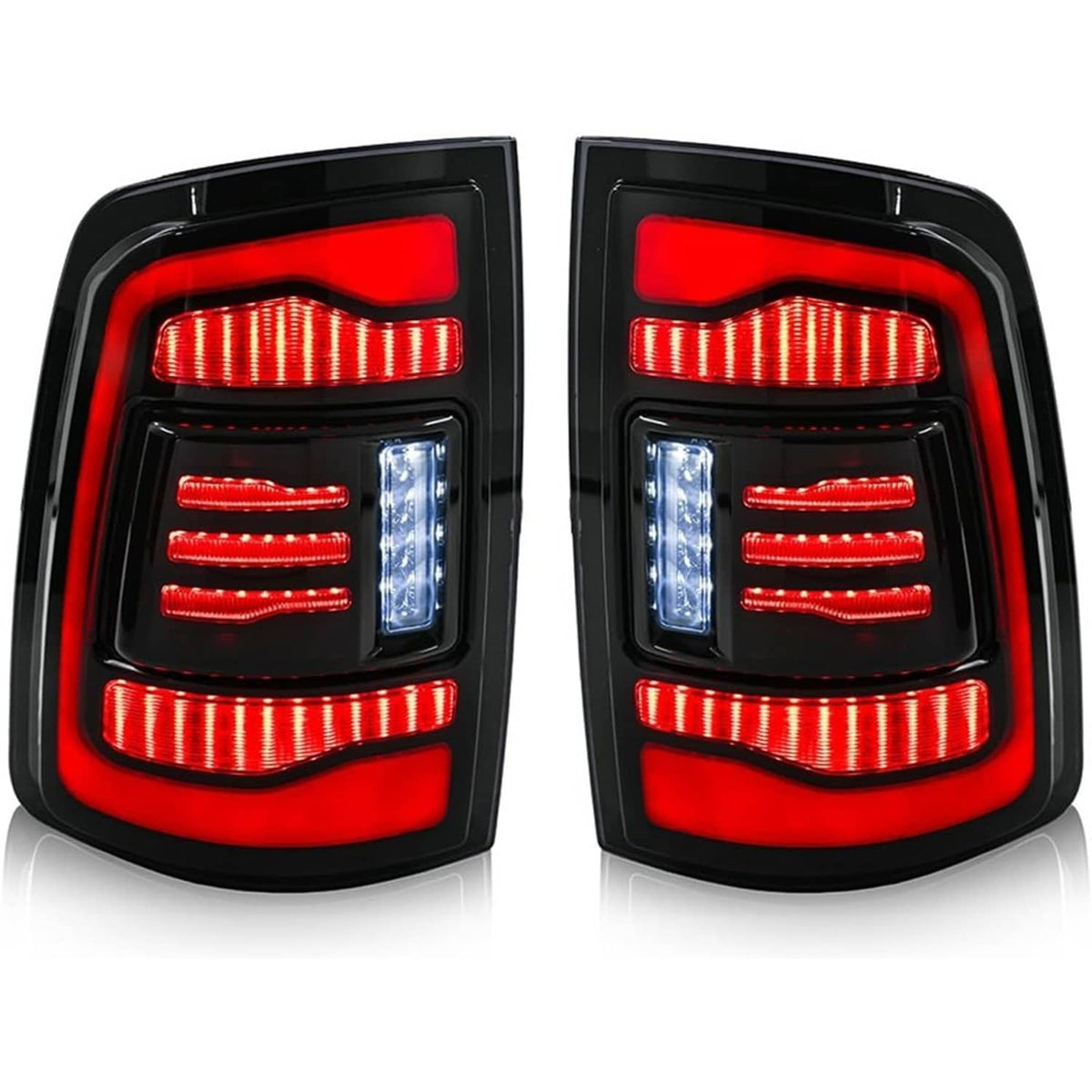 Solidspare Pair LED Tail Light for 09-18 Dodge Ram 1500 2500 3500 Rear Light Clear Lens New