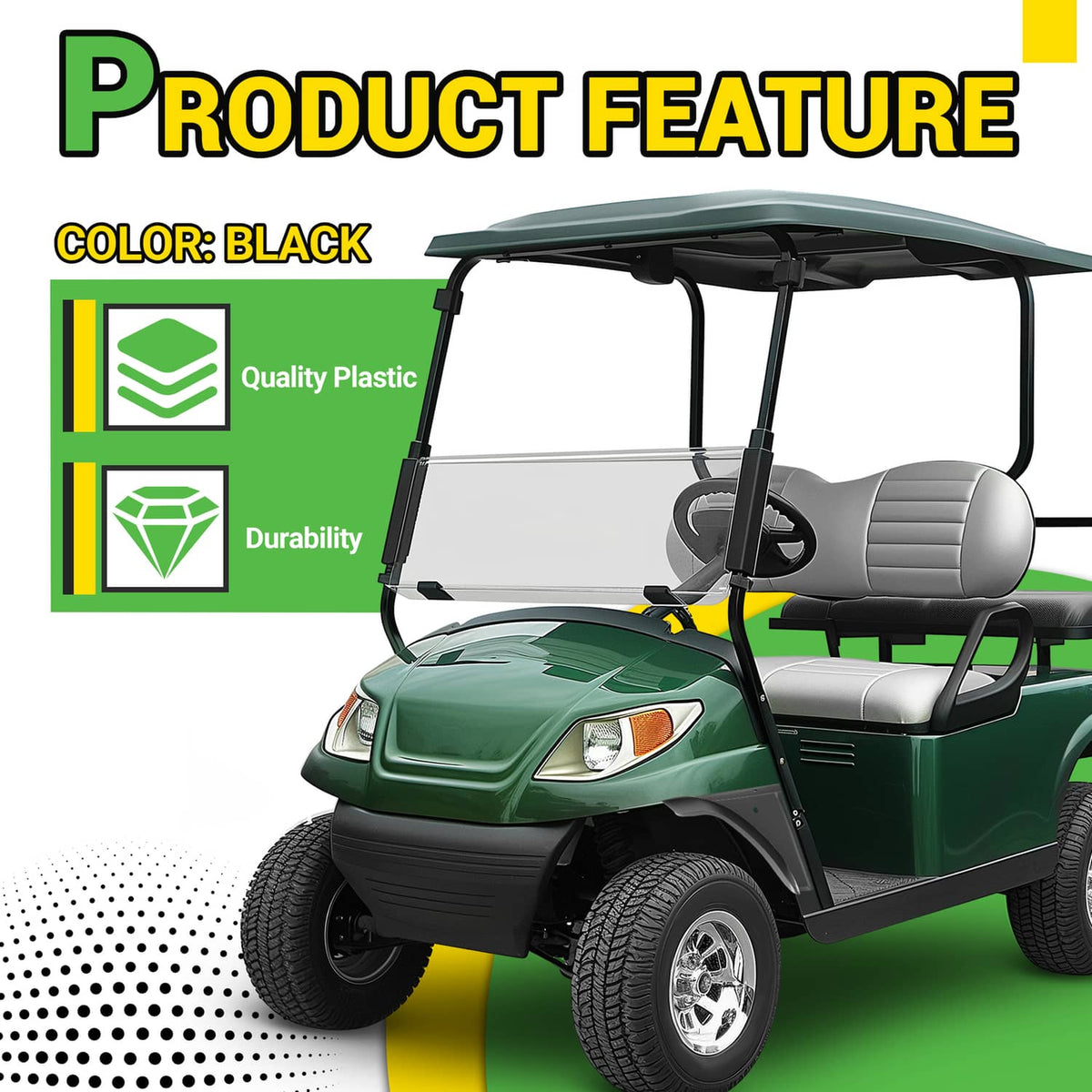 Solidspare Golf Cart Front Driver Side Fender Flare Set For EZGO ST MPT Workhorse 99-13