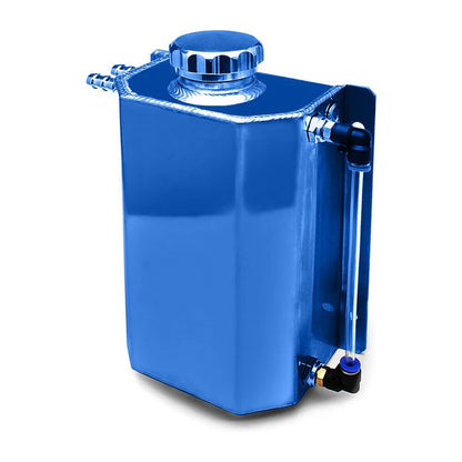 Solidspare Universal 2L Aluminum Coolant Radiator Overflow Recovery Water Tank Bottle New