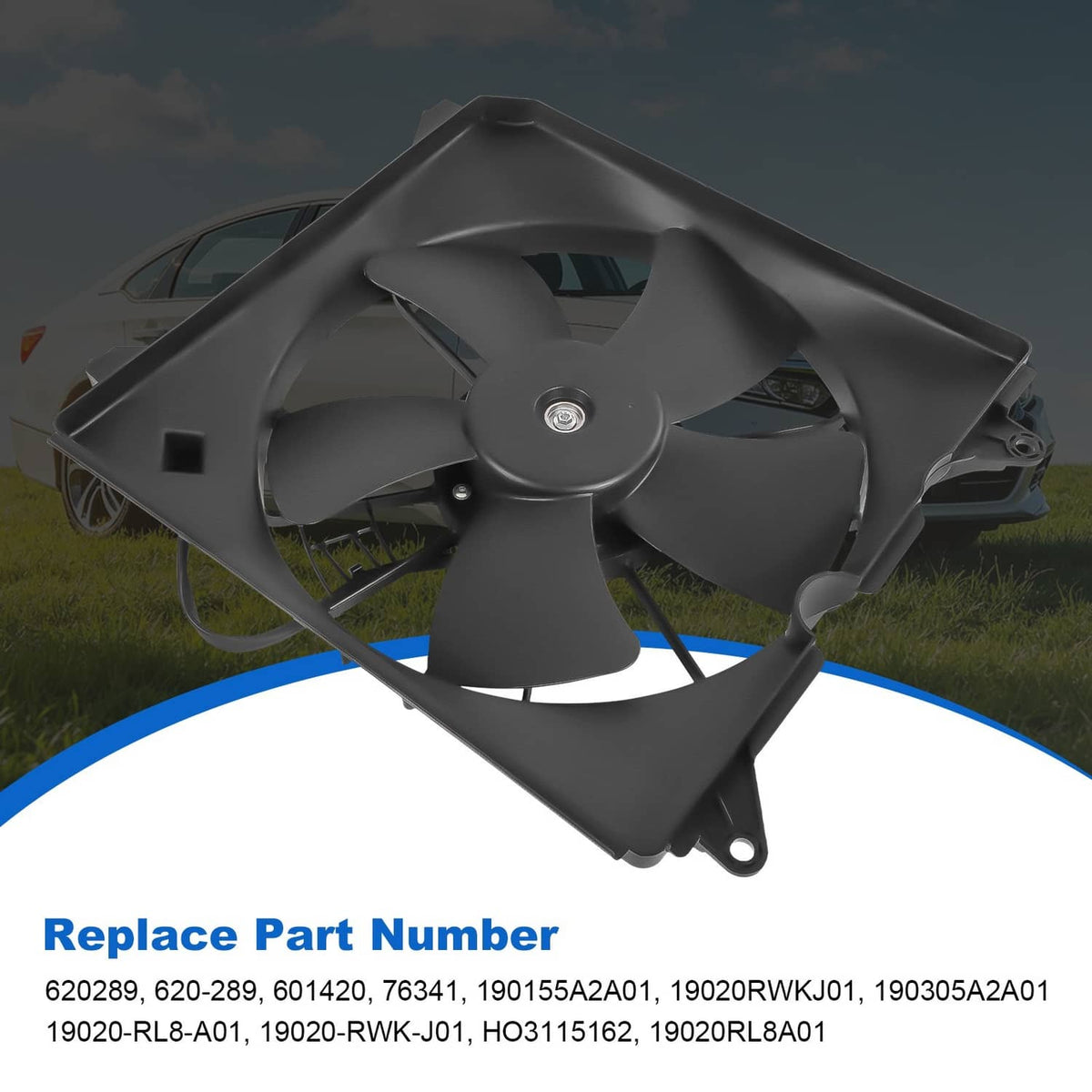 Solidspare Radiator Cooling Fan Assembly Driver Side 2013-2017 For Honda Accord 620-289