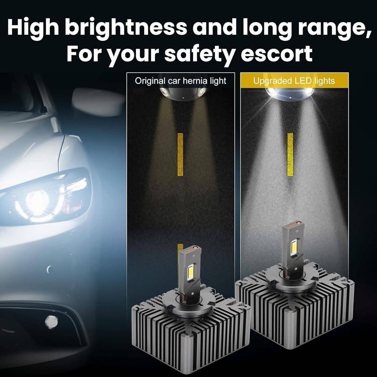 Solidspare 2x D5S LED Headlight Bulbs Hi-Lo for 2016-2018 Chevy Silverado 1500 Replace HID