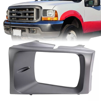 Solid Spare Left Headlight Cover Door Set Bezel For Ford Super Duty F250 F350 F450 1999-2004