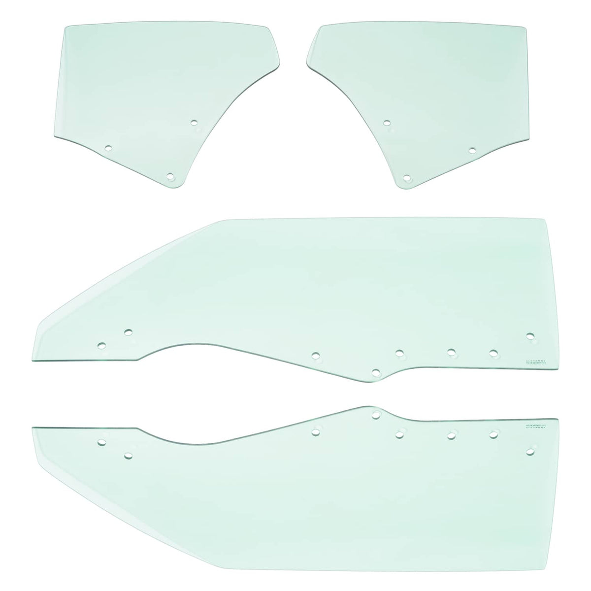 Solid Spare Fits Chevy Chevelle Malibu 2Door 1970-1972 Quarter Side Door Window Glass 4Pcs