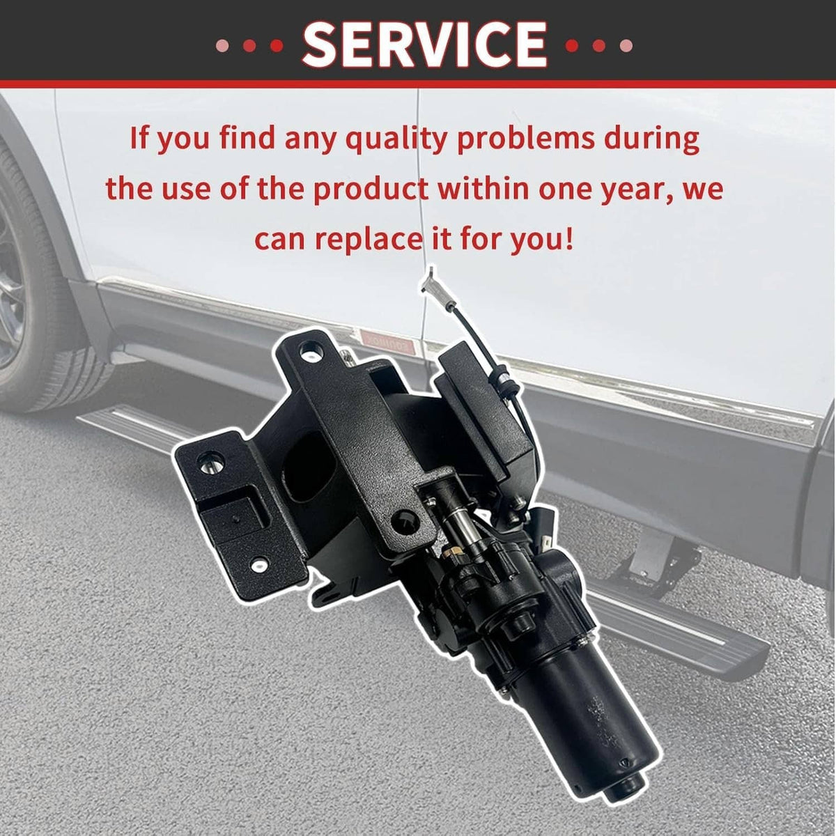 Solidspare Left & Right Side Power Running Board Motor For 18-24 Ford Expedition w/ Bracket