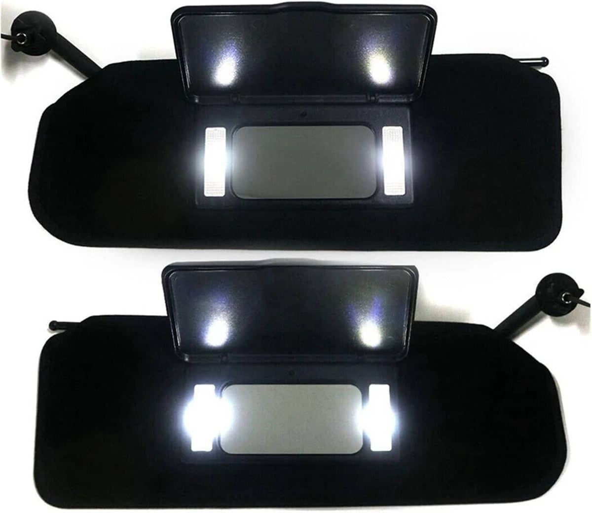 Solidspare Pair Updated Sun Visors Sun Shades W/Bright LED Light For 1997-2004 Corvette C5