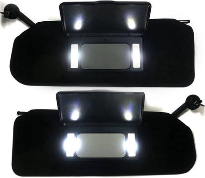 Solidspare Pair Updated Sun Visors Sun Shades W/Bright LED Light For 1997-2004 Corvette C5