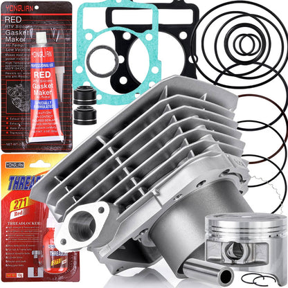 Solidspare Cylinder Barrel Piston Gasket Kit for Kawasaki Prairie KVF300A KVF300B 1999-2002