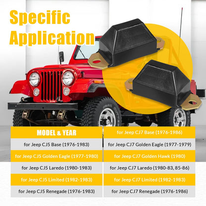 Solidspare 9.9137G Universal Bump Stop Set For 1976-1983 Jeep CJ5 & 1976-1986 Jeep CJ7