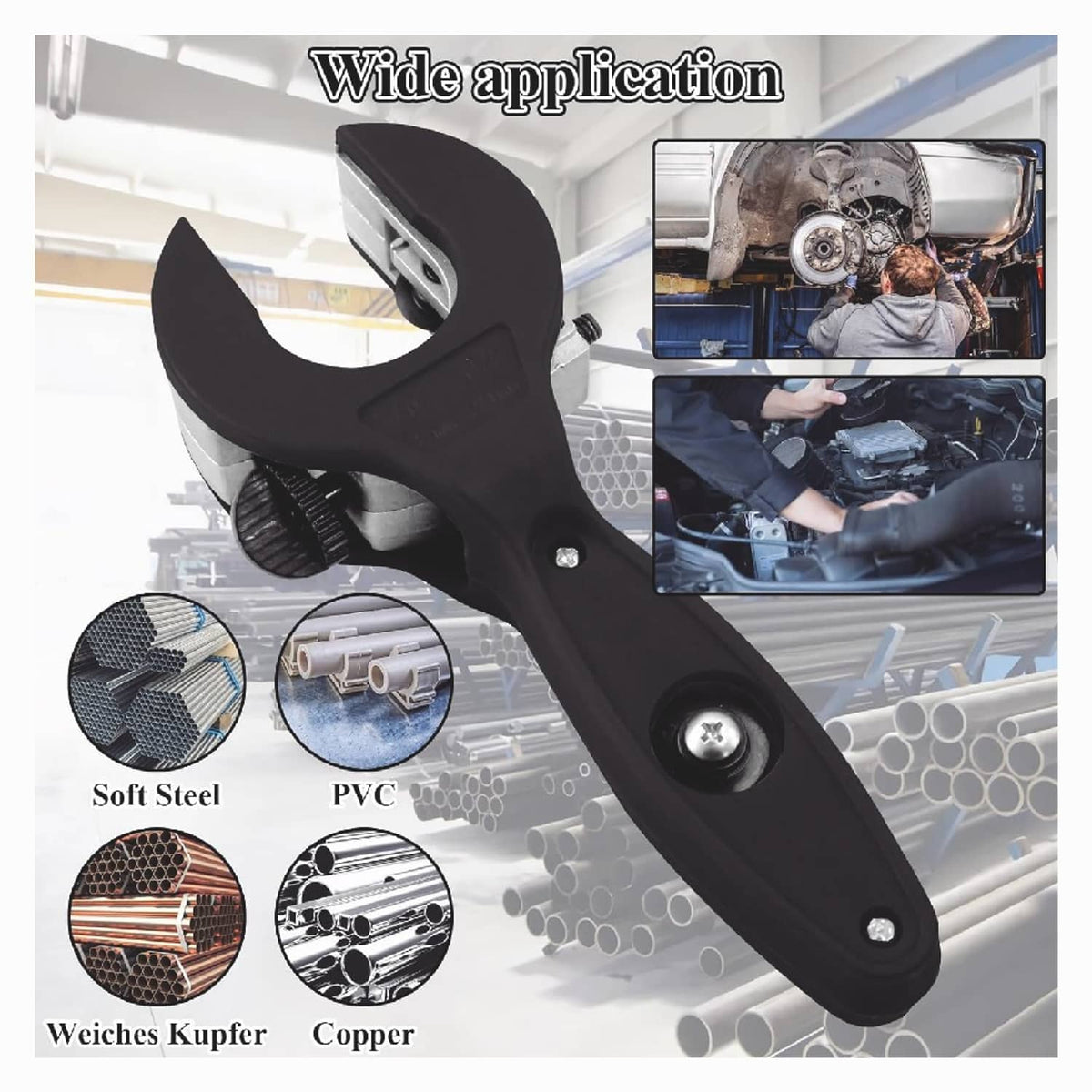 Solid Spare 8-29mm Ratchet Tube Pipe Cutter Aluminium Ratchet Tool Copper PVC Tube Cutter