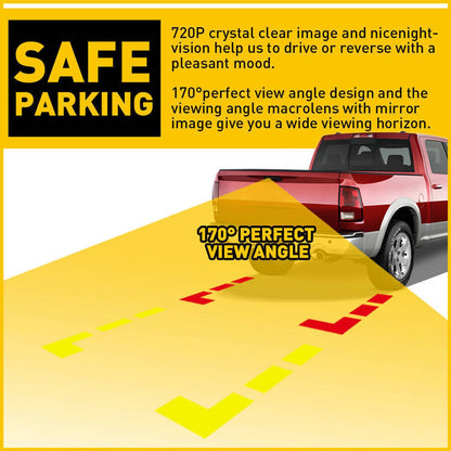 Solidspare Rear Latch Tailgate Handle Backup Camera For 2009-2017 Dodge Ram 1500 2500 3500