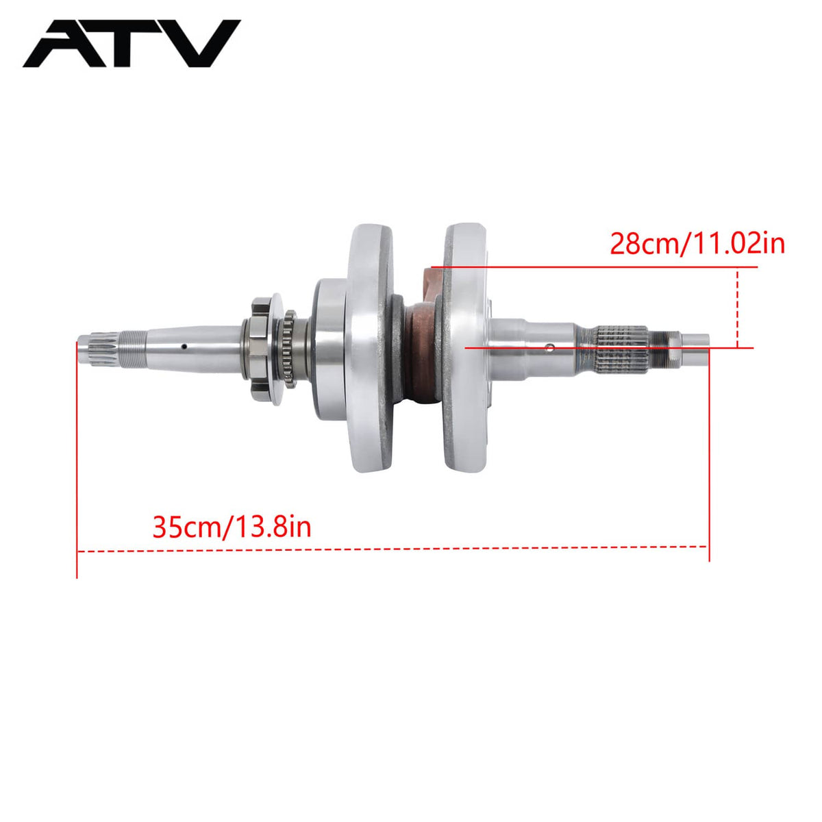 Solidspare US NEW Crankshaft Assy Crank Shaft 1:7 For HiSun 750 For HS HiSun 750 Cub Cadet