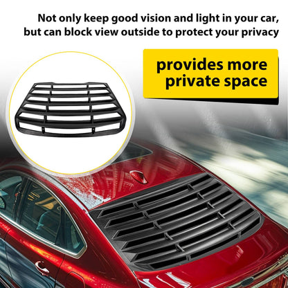 Solid Spare Matte Black Rear Window Louver Sun Shade Cover W/Tape For Ford Fusion 2013-2020